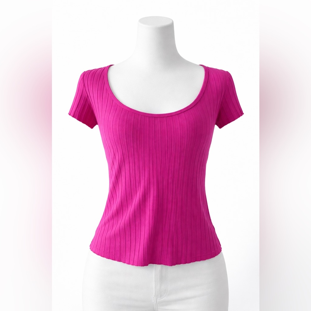 Simon Miller Fuchsia Ribbed Top‎